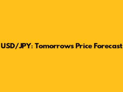 USD/JPY: Tomorrow's Price Forecast